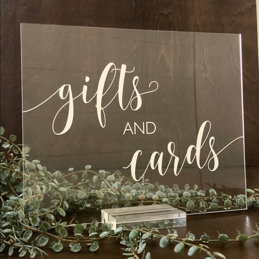 Wedding Decor- 8x10 Acrylic Gift & Cards sign